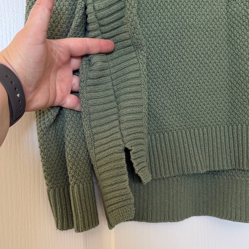 Madewell Olive Textured Crewneck Sweater - Picture 2 of 5